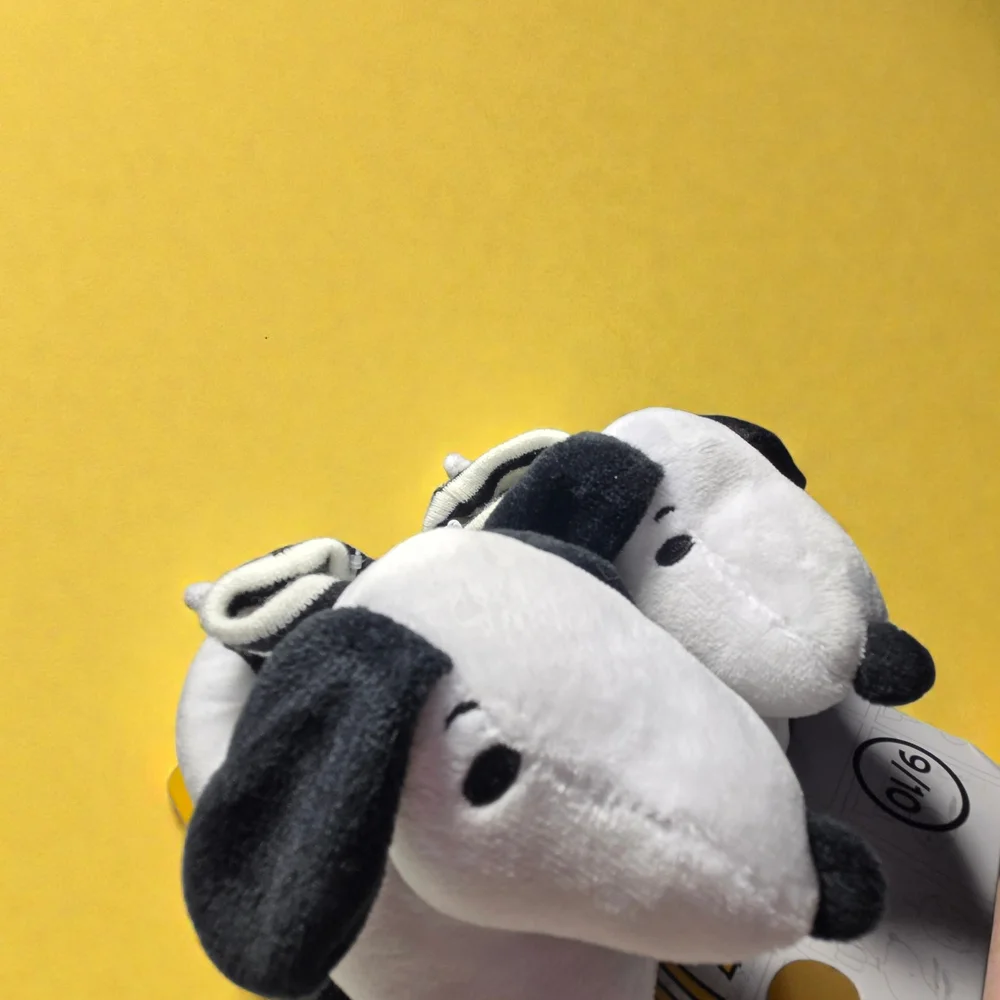 Peanuts Kids Snoopy Plush Head Slipper with Non-Skid Sole SIZES 5/6   NWT